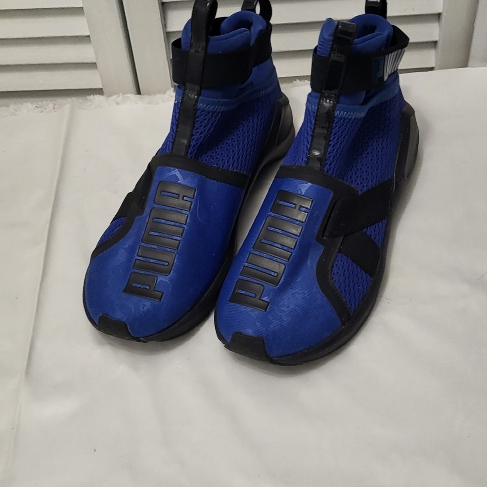 Puma women's sneakers size 7.5 navy blue/black - Picture 2 of 8